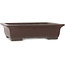 Rectangular unglazed bonsai pot by Yamaaki - 380 x 300 x 100 mm
