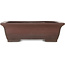 Rectangular unglazed bonsai pot by Yamaaki - 430 x 328 x 130 mm