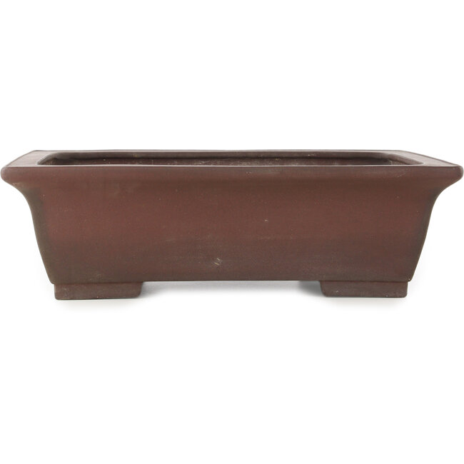 Maceta rectangular sin esmaltar para bonsái de Yamaaki - 430 x 328 x 130 mm