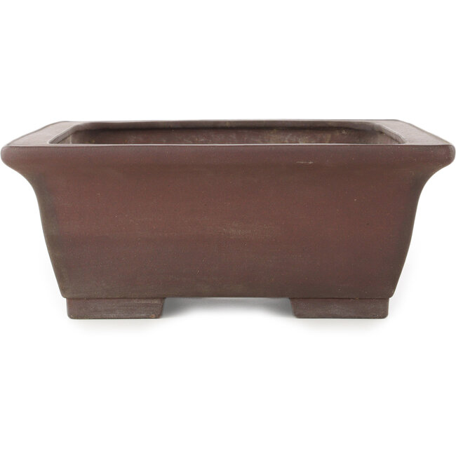 Rechthoekige ongeglazuurde bonsaipot van Yamaaki - 430 x 328 x 130 mm