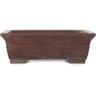  Yamaaki 313 mm rectangular unglazed bonsai pot by Yamaaki, Tokoname, Japan