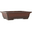 Maceta rectangular sin esmaltar para bonsái de Yamaaki - 440 x 335 x 120 mm