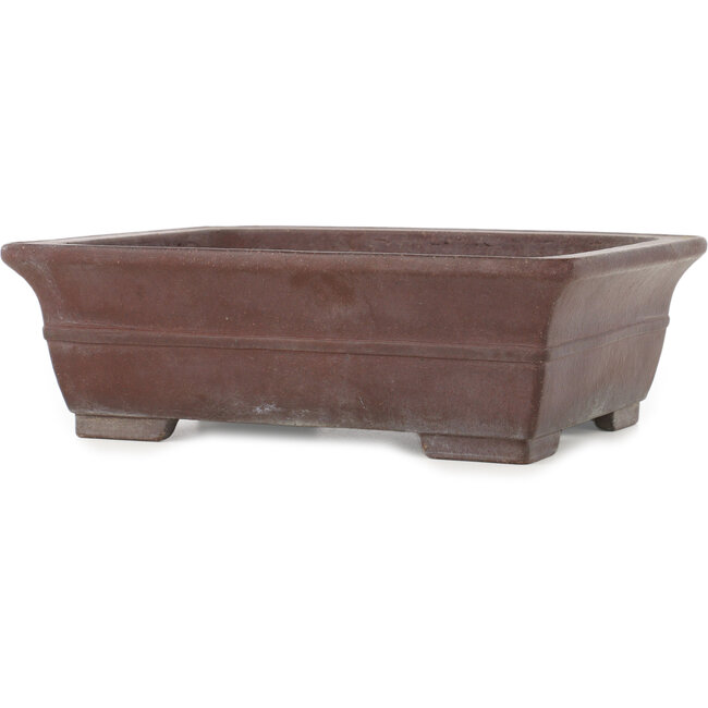 Maceta rectangular sin esmaltar para bonsái de Yamaaki - 313 x 242 x 100 mm