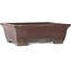 Rectangular unglazed bonsai pot by Yamaaki - 313 x 242 x 100 mm