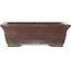 Rectangular unglazed bonsai pot by Yamaaki - 313 x 242 x 100 mm