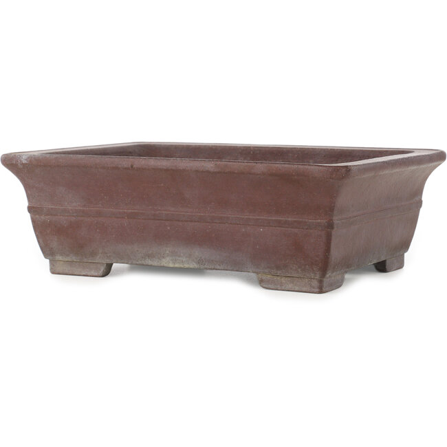 Maceta rectangular sin esmaltar para bonsái de Yamaaki - 313 x 242 x 100 mm