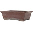 Rectangular unglazed bonsai pot by Yamaaki - 313 x 242 x 100 mm
