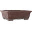 Rectangular unglazed bonsai pot by Yamaaki - 313 x 242 x 100 mm