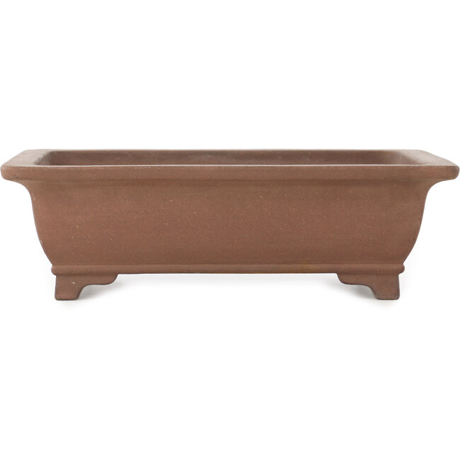 Maceta rectangular sin esmaltar para bonsái de Seizan - 308 x 220 x 93 mm