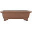 Maceta rectangular sin esmaltar para bonsái de Seizan - 308 x 220 x 93 mm