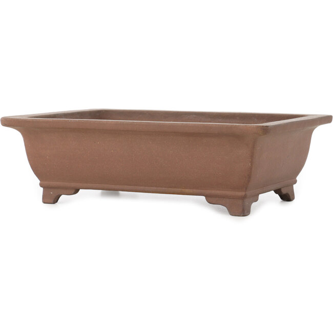 Vaso bonsai rettangolare non smaltato di Seizan - 308 x 220 x 93 mm