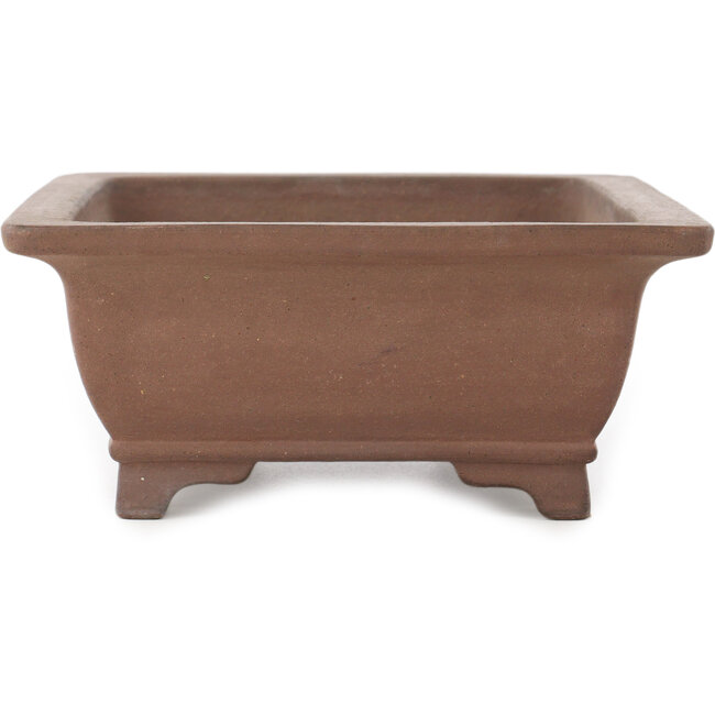 Pot à bonsaï rectangulaire non émaillé de Seizan - 308 x 220 x 93 mm