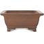 Maceta rectangular sin esmaltar para bonsái de Seizan - 308 x 220 x 93 mm