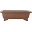 Maceta rectangular sin esmaltar para bonsái de Seizan - 308 x 220 x 93 mm