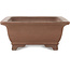 Pot à bonsaï rectangulaire non émaillé de Seizan - 308 x 220 x 93 mm