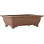Maceta rectangular sin esmaltar para bonsái de Seizan - 308 x 220 x 93 mm