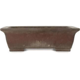  Yamaaki Maceta para bonsái rectangular sin esmaltar de 425 mm de Yamaaki, Tokoname, Japón