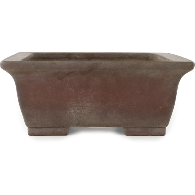 Rectangular unglazed bonsai pot by Yamaaki - 425 x 325 x 130 mm