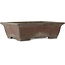 Rectangular unglazed bonsai pot by Yamaaki - 425 x 325 x 130 mm