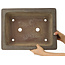 Maceta rectangular sin esmaltar para bonsái de Yamaaki - 425 x 325 x 130 mm