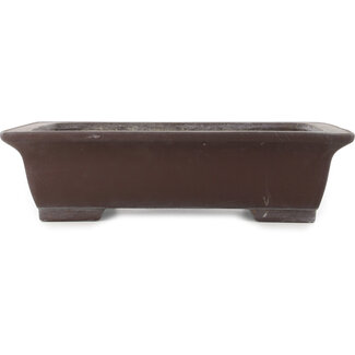  Yamaaki Maceta para bonsái rectangular sin esmaltar de 463 mm de Yamaaki, Tokoname, Japón