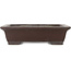Rectangular unglazed bonsai pot by Yamaaki - 463 x 362 x 120 mm
