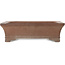 Rectangular unglazed bonsai pot by Kisen - 400 x 312 x 110 mm