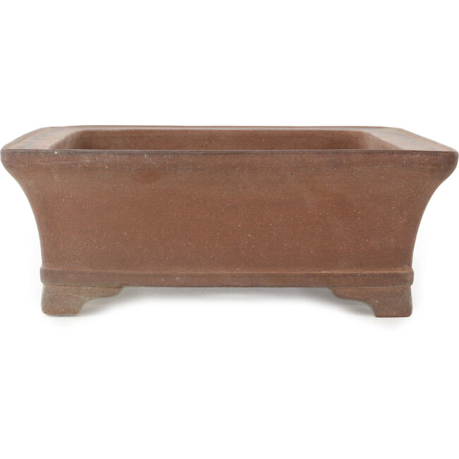 Pot à bonsaï rectangulaire non émaillé de Kisen - 400 x 312 x 110 mm