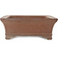 Rectangular unglazed bonsai pot by Kisen - 400 x 312 x 110 mm