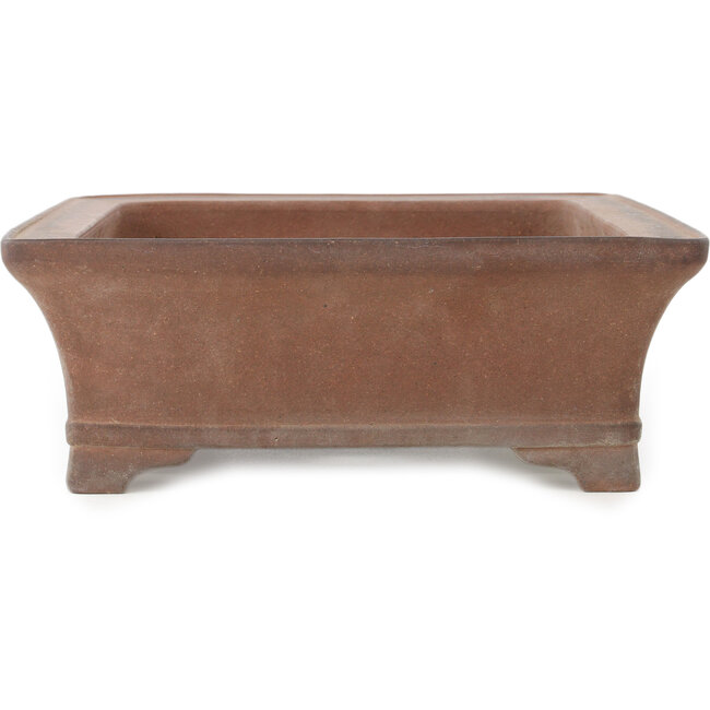 Pot à bonsaï rectangulaire non émaillé de Kisen - 400 x 312 x 110 mm