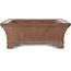 Rectangular unglazed bonsai pot by Kisen - 400 x 312 x 110 mm