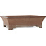 Rectangular unglazed bonsai pot by Kisen - 400 x 312 x 110 mm