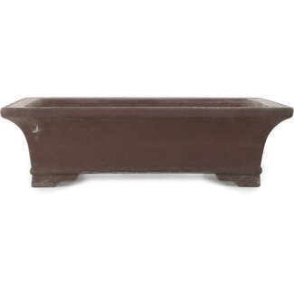  Yamaaki 365 mm rectangular unglazed bonsai pot by Yamaaki, Tokoname, Japan