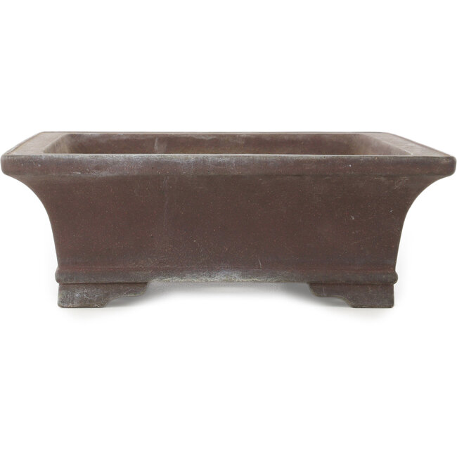Rectangular unglazed bonsai pot by Yamaaki - 365 x 295 x 100 mm