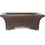 Rectangular unglazed bonsai pot by Yamaaki - 365 x 295 x 100 mm