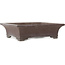Rectangular unglazed bonsai pot by Yamaaki - 365 x 295 x 100 mm