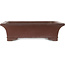 Rectangular unglazed bonsai pot by Yamaaki - 370 x 300 x 105 mm