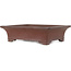 Rectangular unglazed bonsai pot by Yamaaki - 370 x 300 x 105 mm