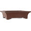 Maceta rectangular sin esmaltar para bonsái de Yamaaki - 370 x 300 x 105 mm