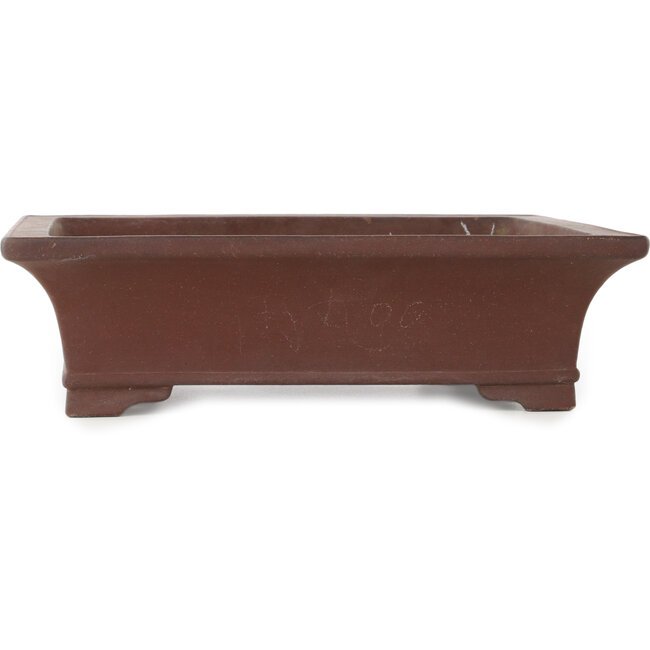 Pot à bonsaï rectangulaire non émaillé de Yamaaki - 370 x 300 x 105 mm