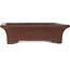 Rectangular unglazed bonsai pot by Yamaaki - 370 x 300 x 105 mm
