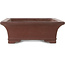 Rectangular unglazed bonsai pot by Yamaaki - 370 x 300 x 105 mm