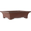 Rectangular unglazed bonsai pot by Yamaaki - 370 x 300 x 105 mm