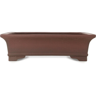  Yamaaki Maceta para bonsái rectangular sin esmaltar de 435 mm de Yamaaki, Tokoname, Japón