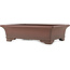Rectangular unglazed bonsai pot by Yamaaki - 435 x 335 x 125 mm