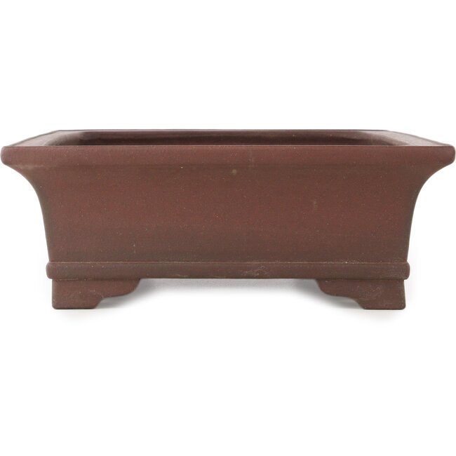 Rechthoekige ongeglazuurde bonsaipot van Yamaaki - 435 x 335 x 125 mm