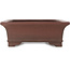 Rectangular unglazed bonsai pot by Yamaaki - 435 x 335 x 125 mm