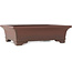 Rectangular unglazed bonsai pot by Yamaaki - 435 x 335 x 125 mm