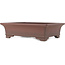 Rectangular unglazed bonsai pot by Yamaaki - 435 x 335 x 125 mm
