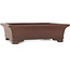 Rectangular unglazed bonsai pot by Yamaaki - 435 x 335 x 125 mm